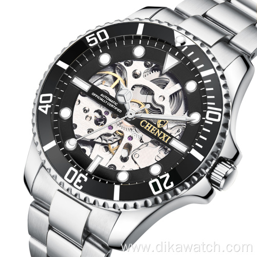 8805B CHENXI Self-Wind Male Dress Clock Mens Luxury Mechanical Watch Brands Full Stainless Steel Watch For Man